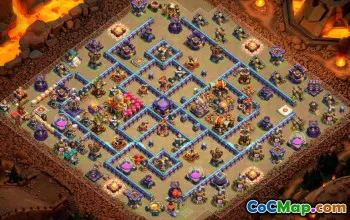 town hall 16, trophy/war base layout #41048