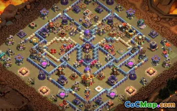 town hall 16, trophy/war base layout #41069