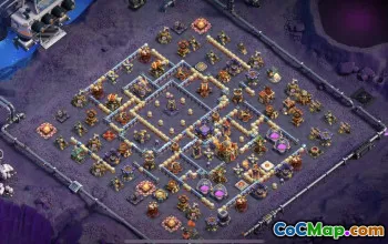 town hall 16, trophy/war base layout #41162