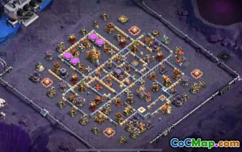 town hall 16, trophy/war base layout #41166
