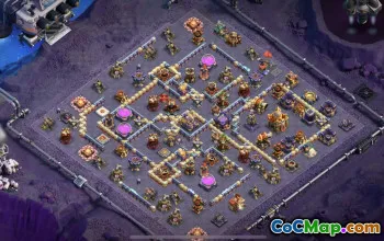 town hall 16, trophy/war base layout #41169