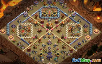 town hall 16, trophy/war base layout #41223