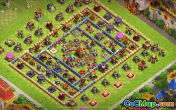 town hall 16, trophy/war base layout #41224