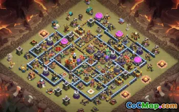 town hall 16, trophy/war base layout #41254