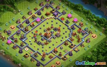 town hall 16, trophy/war base layout #41309