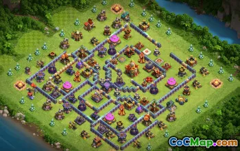 town hall 16, trophy/war base layout #41320