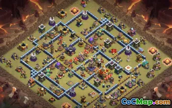 town hall 16, trophy/war base layout #41323