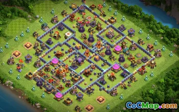 town hall 16, trophy/war base layout #41325
