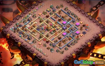 town hall 16, trophy/war base layout #41342