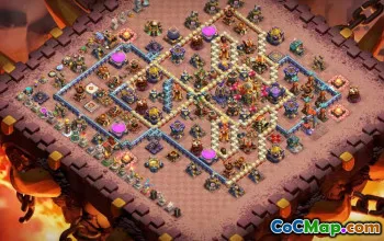 town hall 16, trophy/war base layout #41343