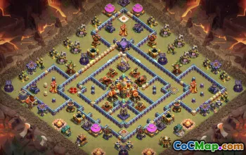 town hall 16, trophy/war base layout #41364