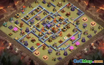 town hall 16, trophy/war base layout #41367