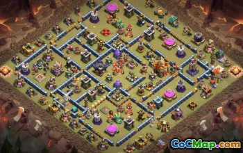town hall 16, trophy/war base layout #41374