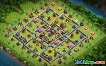 town hall 16, trophy/war base layout #41443