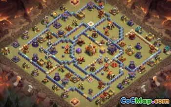 town hall 16, trophy/war base layout #41471