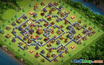 town hall 16, trophy/war base layout #41476