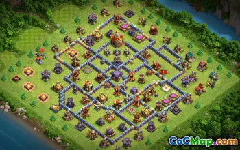 town hall 16, trophy/war base layout #41485