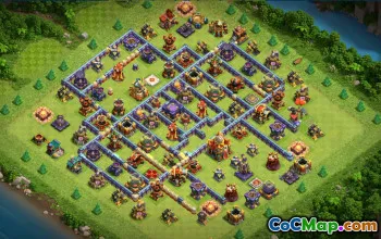 town hall 16, trophy/war base layout #41569
