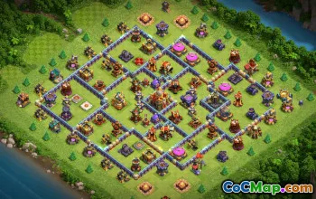 town hall 16, trophy/war base layout #41661