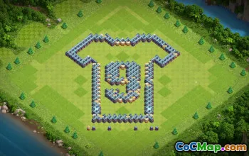 town hall 16, trophy/war base layout #41712
