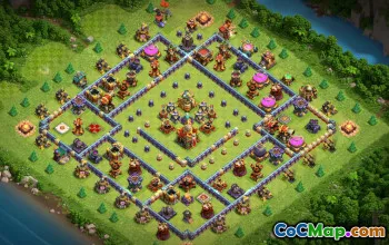 town hall 16, trophy/war base layout #41717