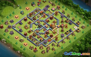 town hall 16, trophy/war base layout #41721
