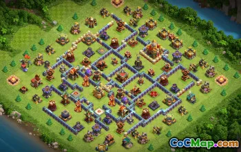 town hall 16, trophy/war base layout #41743