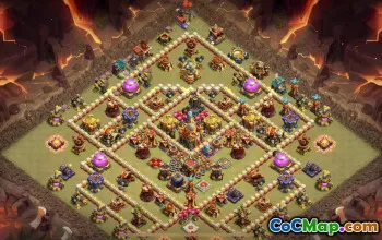 town hall 16, trophy/war base layout #41750