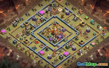 town hall 16, trophy/war base layout #41784