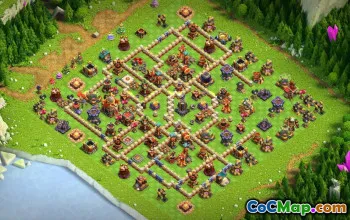 town hall 16, trophy/war base layout #41787