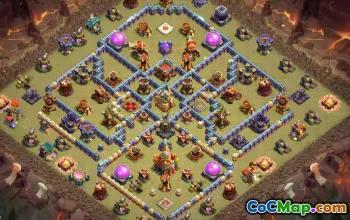 town hall 16, trophy/war base layout #41797