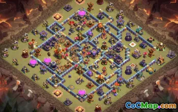 town hall 16, trophy/war base layout #41799