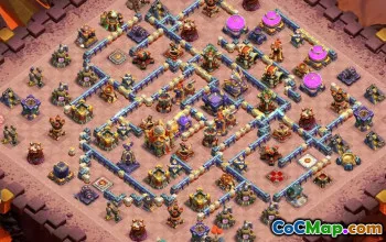 town hall 16, trophy/war base layout #41809