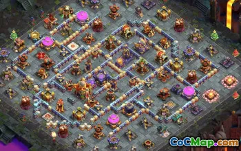 town hall 16, trophy/war base layout #41814