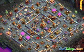 town hall 16, trophy/war base layout #41815