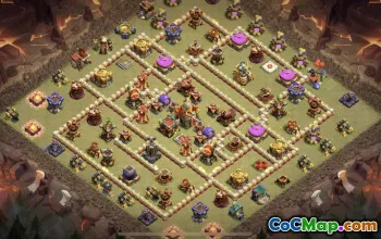 town hall 16, trophy/war base layout #41821