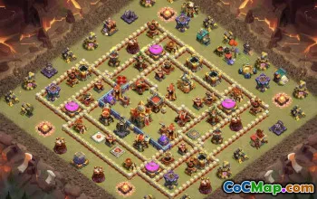 town hall 16, trophy/war base layout #41838