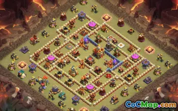 town hall 16, trophy/war base layout #41839