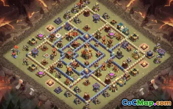 town hall 16, trophy/war base layout #41843