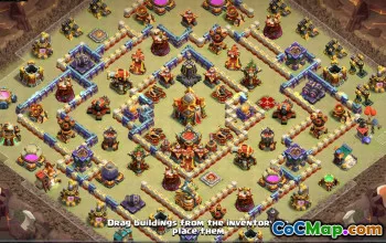town hall 16, trophy/war base layout #41846