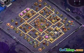 town hall 16, trophy/war base layout #41848