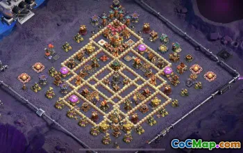 town hall 16, trophy/war base layout #41849