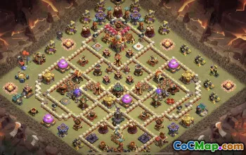 town hall 16, trophy/war base layout #41852