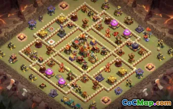 town hall 16, trophy/war base layout #41857