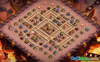 town hall 16, trophy/war base layout #41863