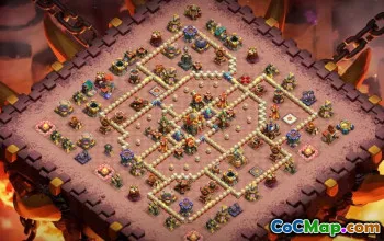 town hall 16, trophy/war base layout #41864