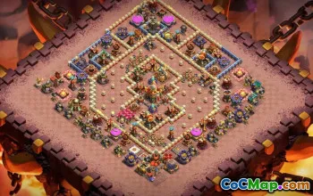 town hall 16, trophy/war base layout #41869