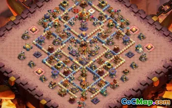 town hall 16, trophy/war base layout #41872