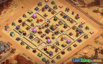 town hall 16, trophy/war base layout #41894