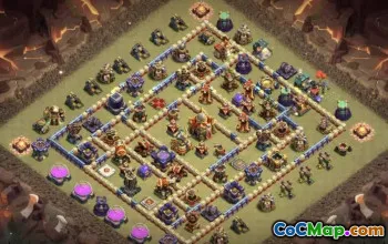 town hall 16, trophy/war base layout #41895